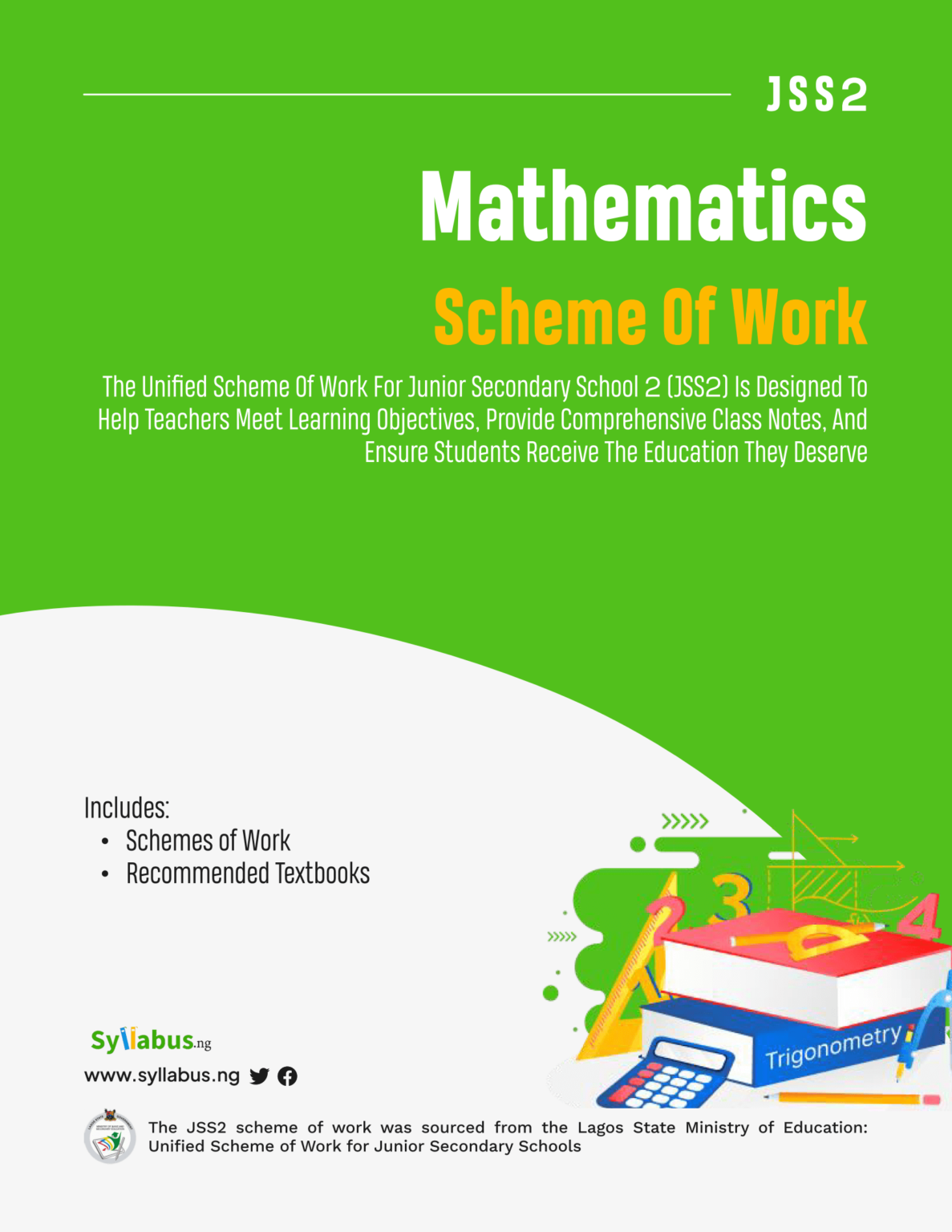 Course Work Mathematics JSS2 Mathematics Scheme of Work-PDF| 1st,2nd & 3rd Term |Get - SyllabusNG