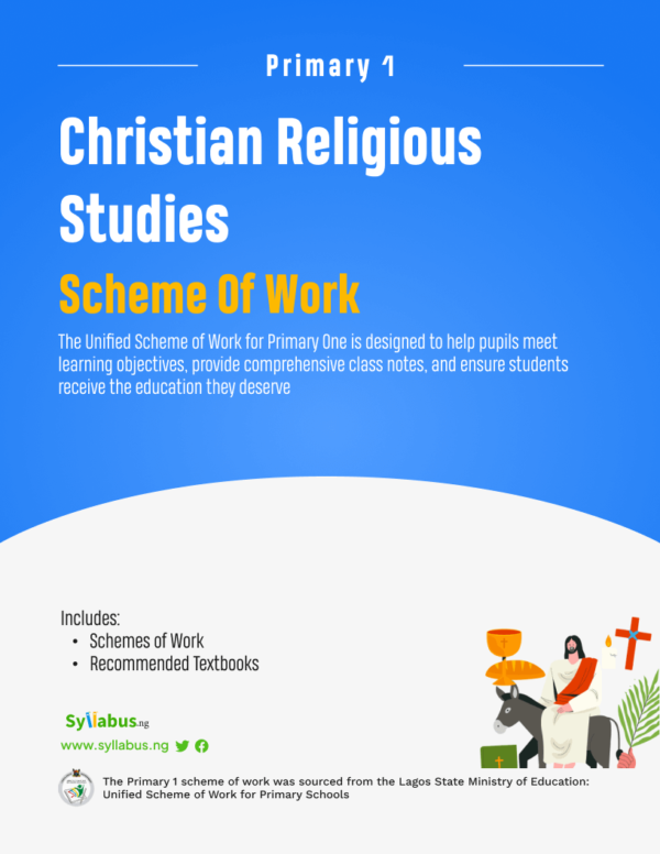 Primary 1 Christian Religious Studies (CRS) Scheme of Work | Download ...