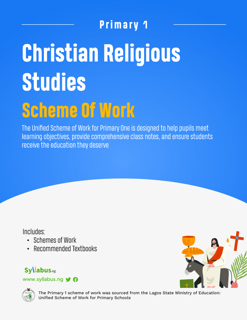 Primary 1 Christian Religious Studies (CRS) Scheme of Work | Download ...