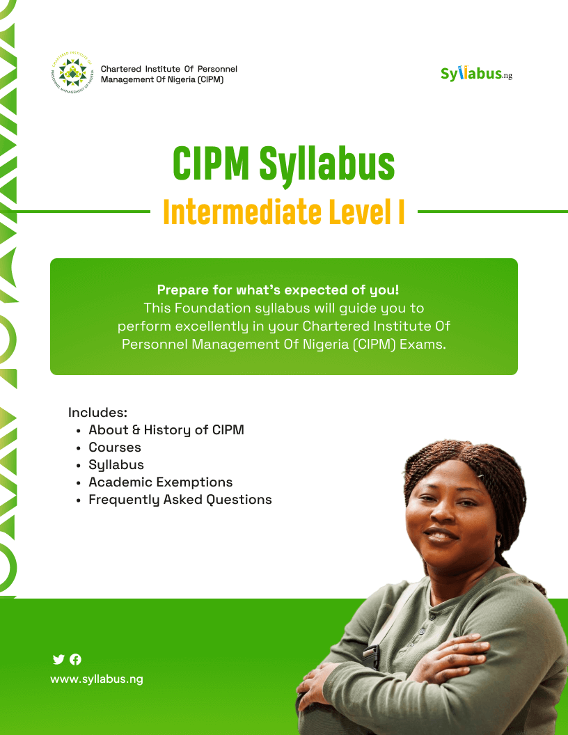 CIPM Intermediate I Level Syllabus | Download PDF For Free - SyllabusNG