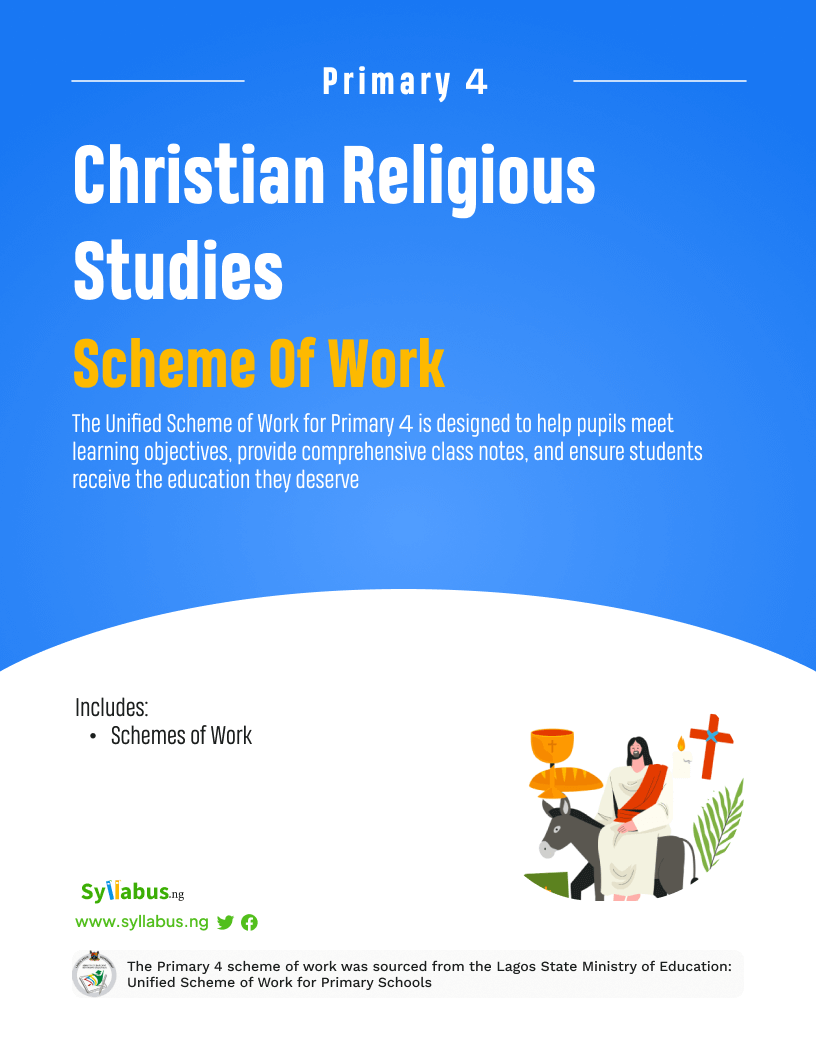 Primary 4 Christian Religious Studies (CRS) Scheme of Work | Download ...