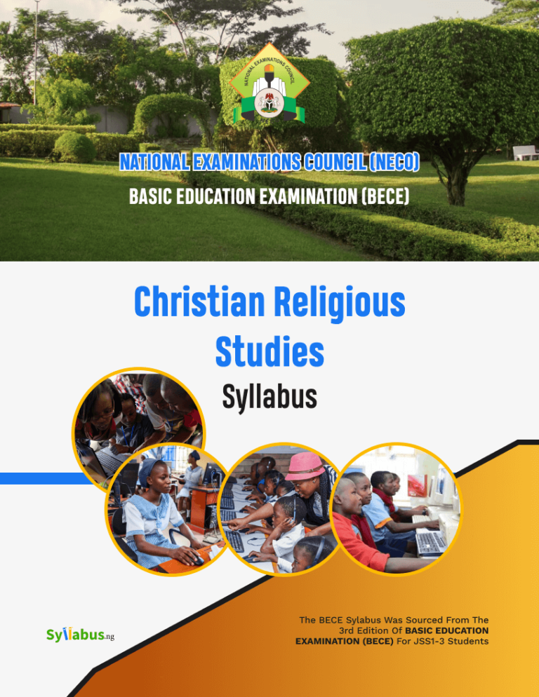 BECE/Junior WAEC Syllabus for Christian Religious Studies (CRS ...