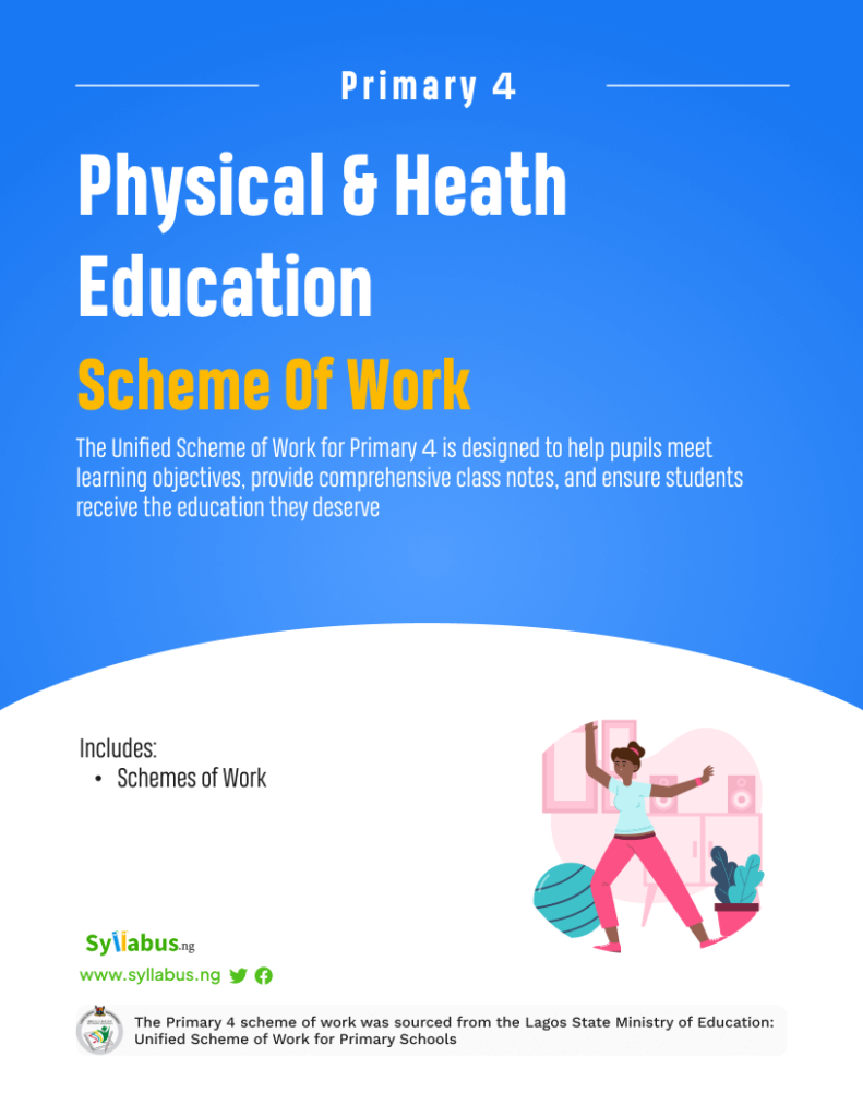 scheme of work for primary 4 health education