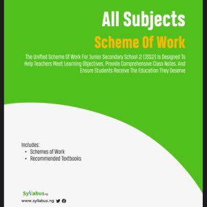 JSS2 Scheme Of Work
