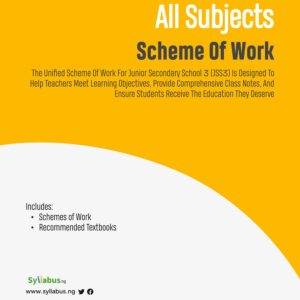JSS3 Scheme Of Work