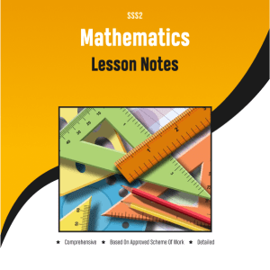 sss2-mathematics-lesson-notes