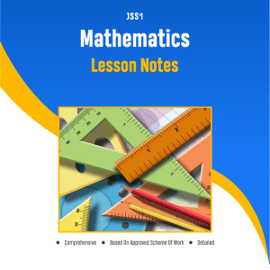 jss1-mathematics-lesson-notes