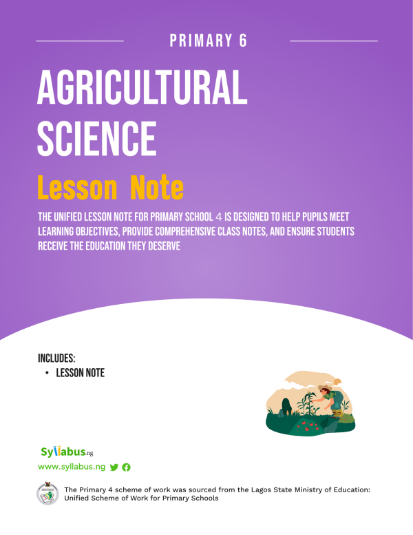 Primary 6 Agricultural Science Lesson Notes | 1st, 2nd & 3rd Term ...