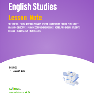 primary-1-english-studies-lesson-notes