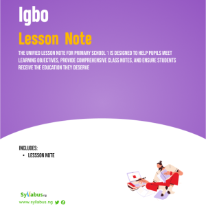 primary-1-igbo-lesson-notes